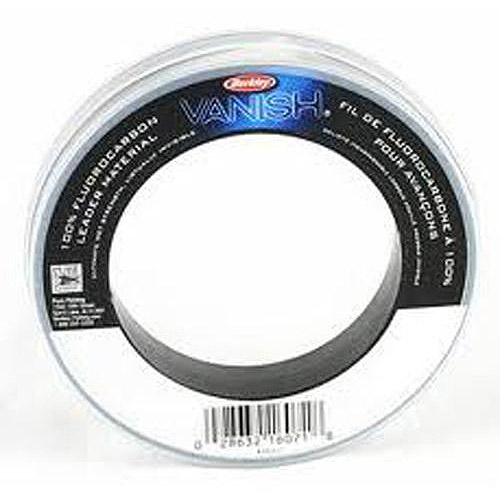 Berkley Vanish® Leader Material Coil Fluorocarbon Fishing Line, Clear, 30 lb Test Strength, 30 yd